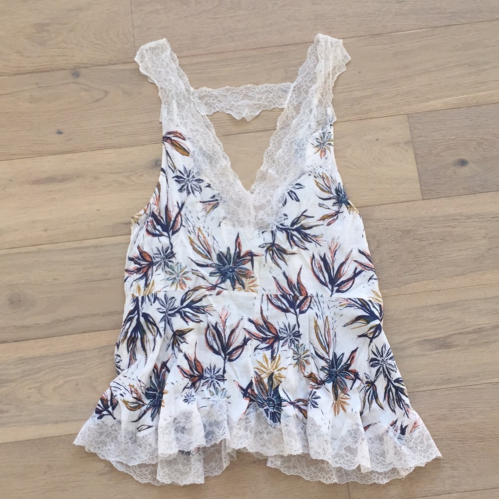Free people floral tank top